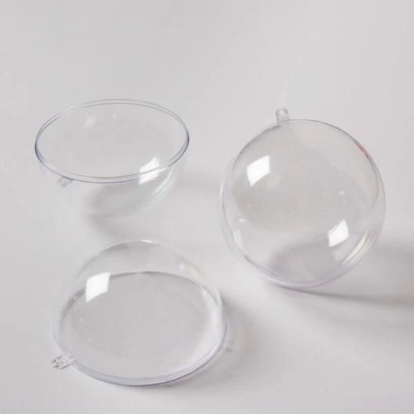 Pack 10 Esferas Acrílicas Transparentes 8 cm