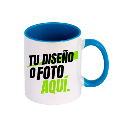 Taza 11 oz con Interior y Asa de Color