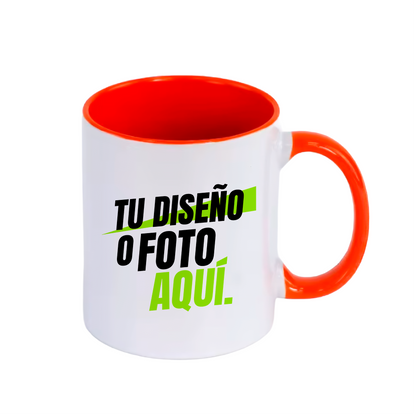 Taza 11 oz con Interior y Asa de Color