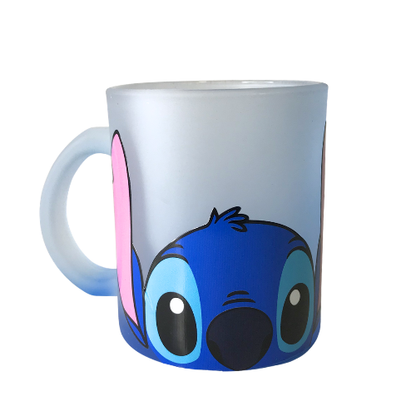 Tazón Frosted Azul Stitch 11 oz | Diseño Exclusivo