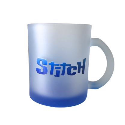 Tazón Frosted Azul Stitch 11 oz | Diseño Exclusivo