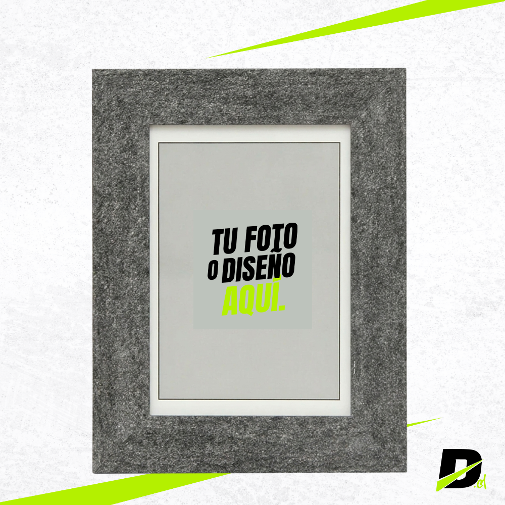 Marco Plástico Rústico Símil Piedra con Fotografía Incluida