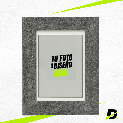 Marco Plástico Rústico Símil Piedra con Fotografía Incluida