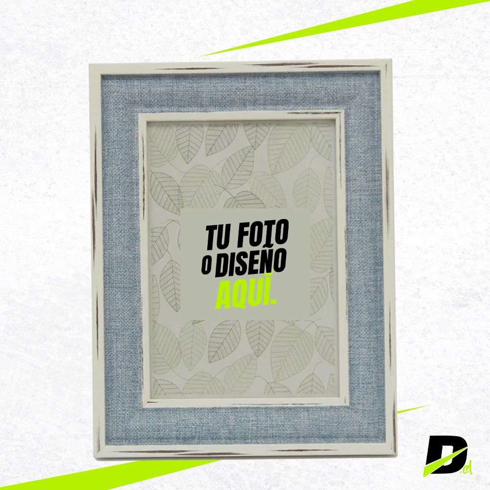 Marco Plástico Rústico Combinado con Fotografía Incluida