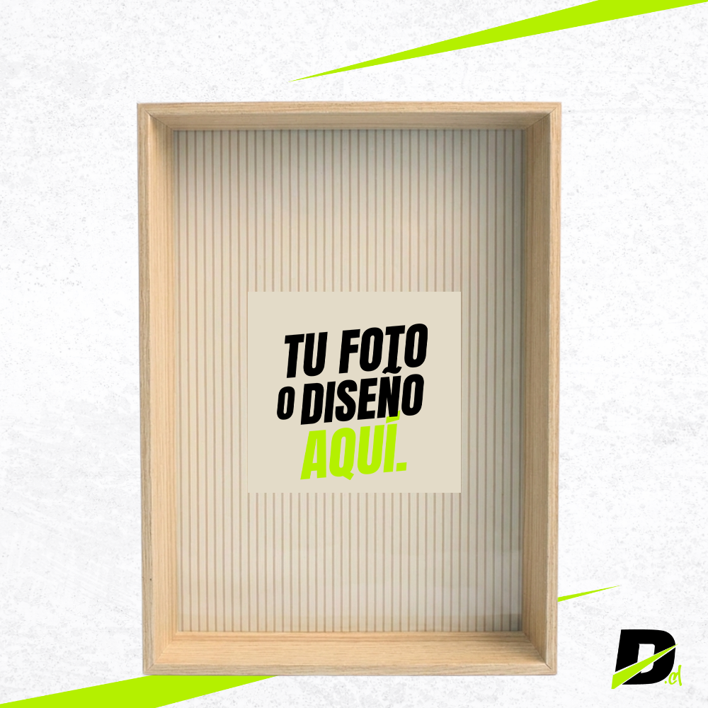 Marco de Madera Profundo con Fotografía Incluida