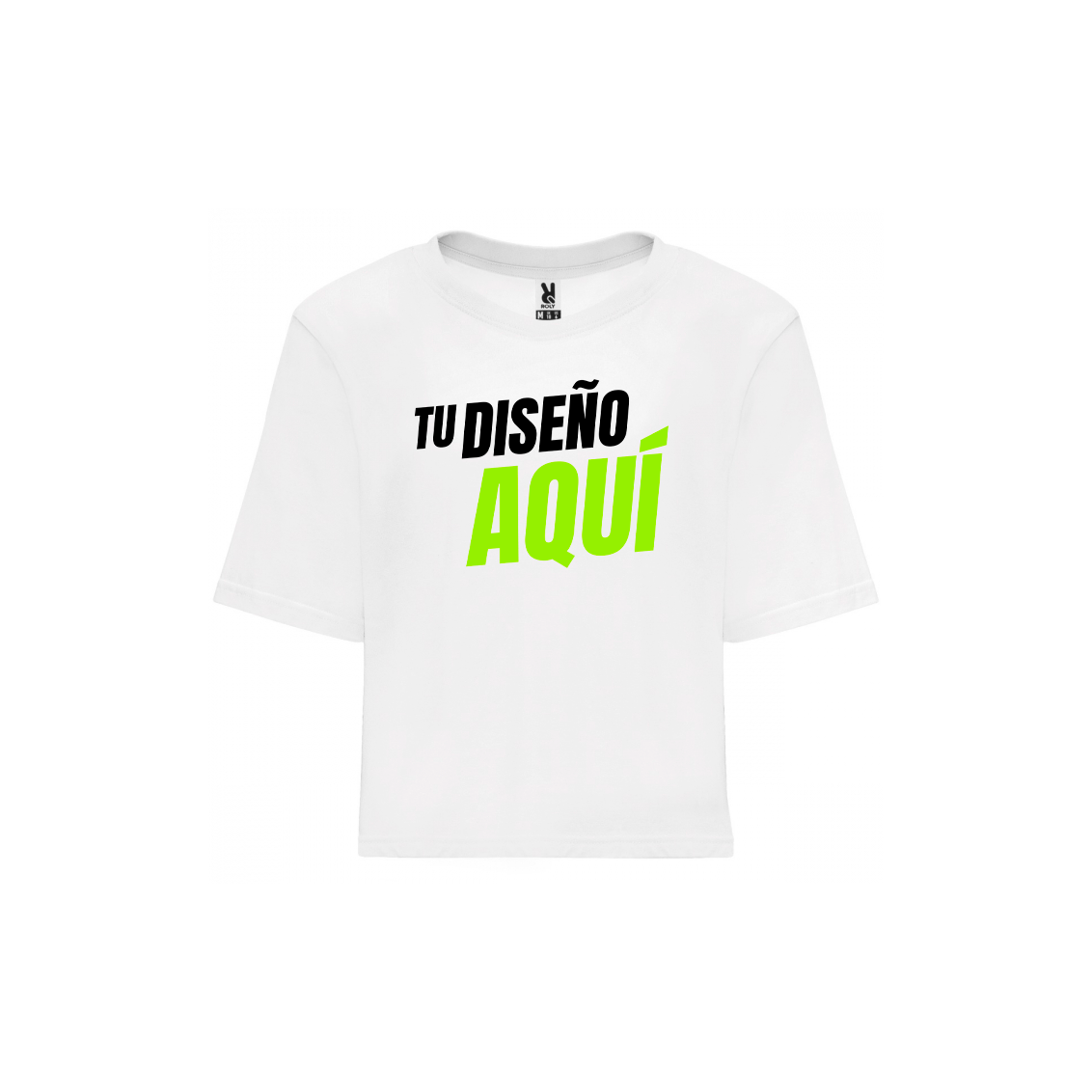 Polera Corta y Holgada de Mujer Manga Corta Personalizada