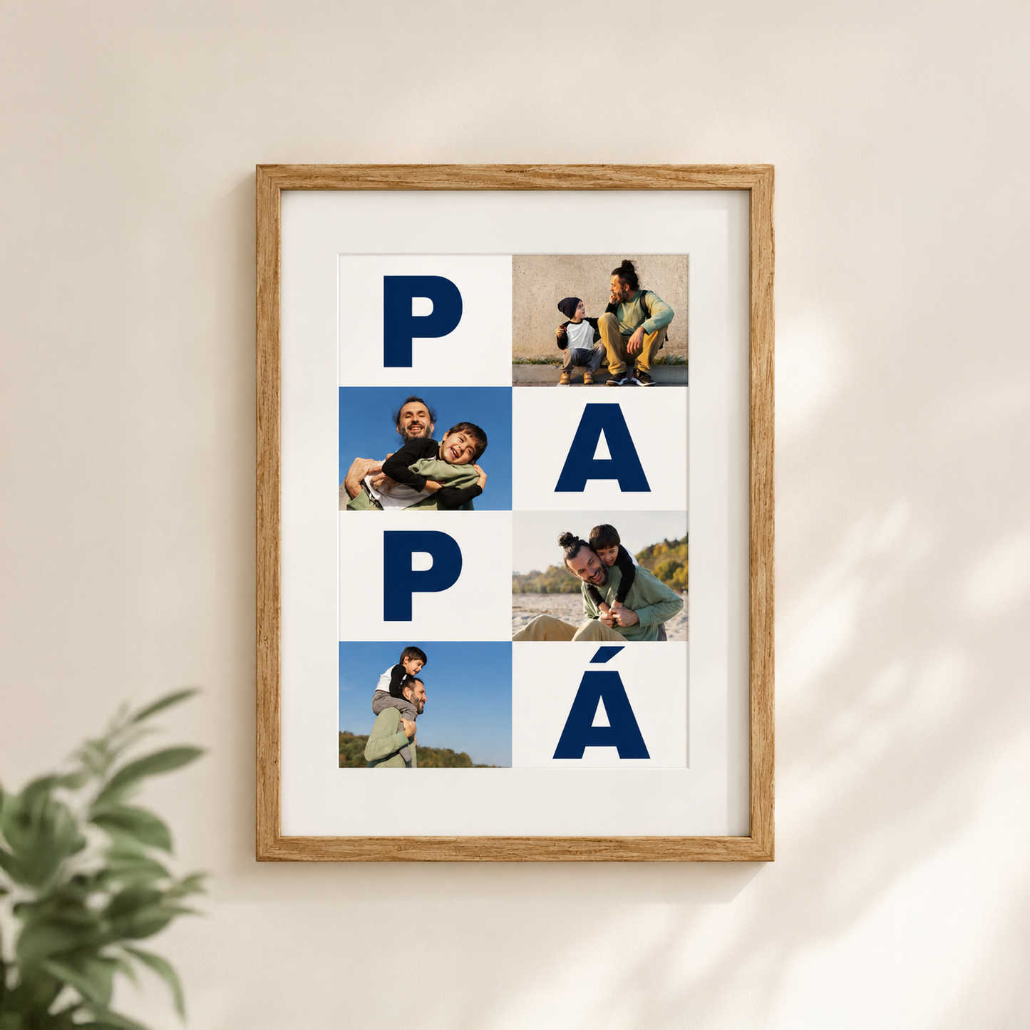 Marco de Fotos Personalizado Día del Padre 30x40 cm | Con Foto Impresa Incluida