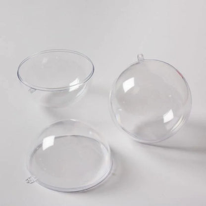 Pack 10 Esferas Acrílicas Transparentes 8 cm