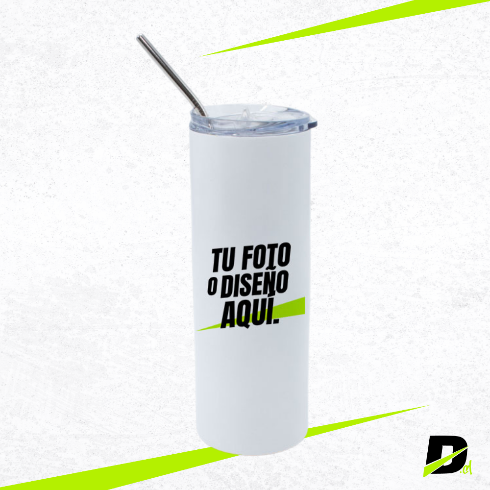 Vaso Térmico 20 oz con Bombilla Metálica