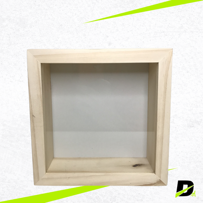 Alcancía de Madera con Vidrio 20x20 cm Personalizable