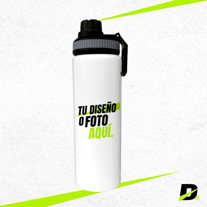 Botella Aluminio 800 ml con Tapa Dentada
