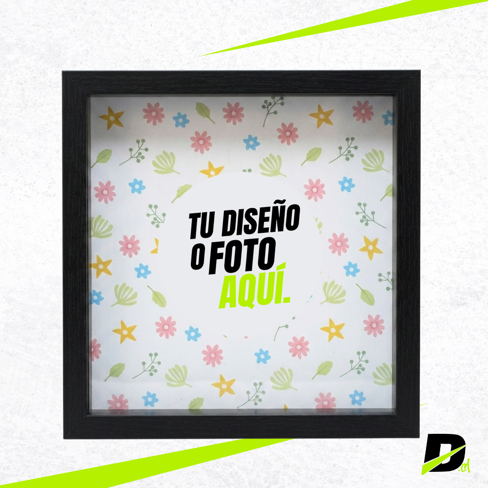 Marco Cuadrado de Plástico Con Foto Incluida
