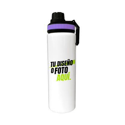 Botella Aluminio 800 ml con Tapa Dentada