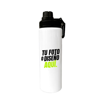 Botella Aluminio 800 ml con Tapa Dentada