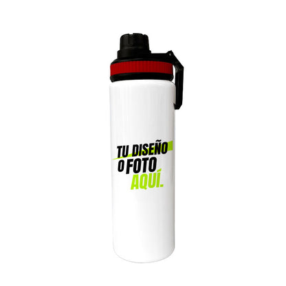 Botella Aluminio 800 ml con Tapa Dentada