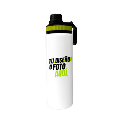 Botella Aluminio 800 ml con Tapa Dentada