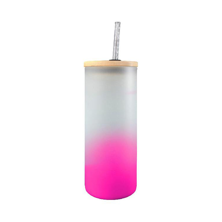 Vaso Personalizado 20 oz con Tapa de Bambú y Bombilla
