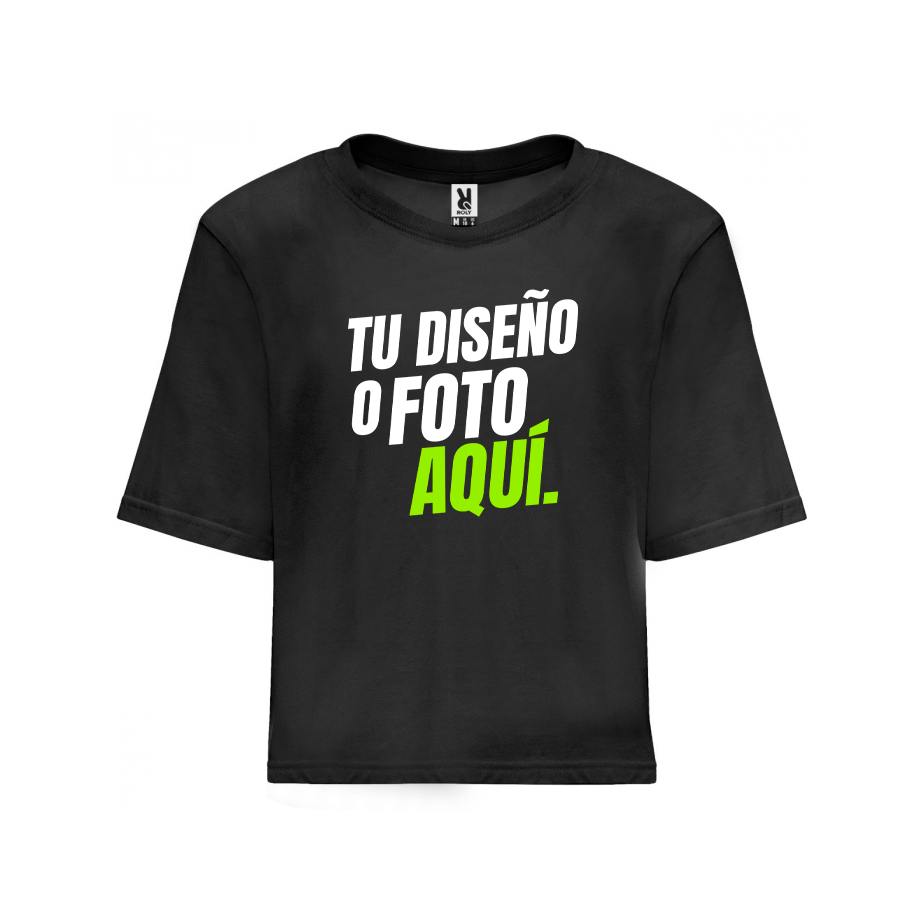 Polera Corta y Holgada de Mujer Manga Corta Personalizada