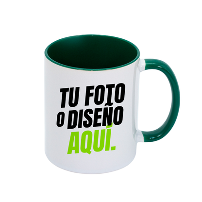 Taza 11 oz con Interior y Asa de Color